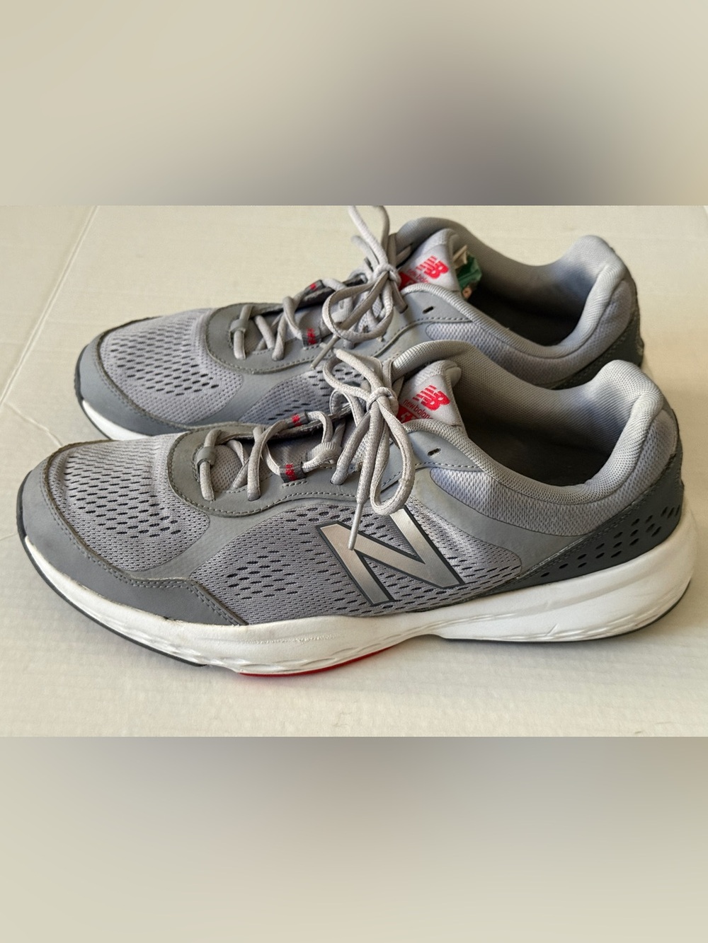 New Balance 517 Abzorb Running Shoes Gray White Sneakers MX517LS2 Men Sz 13 4E